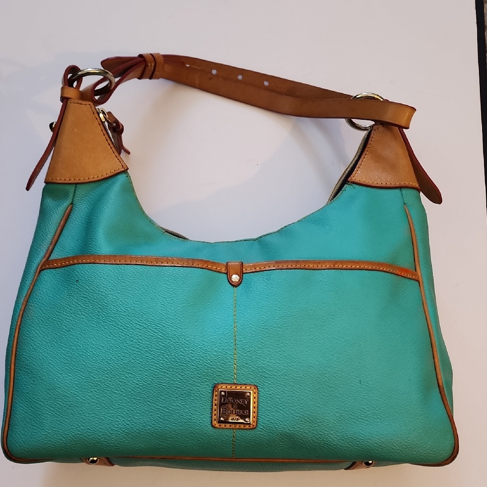 Dooney & Bourke Turquoise and Tan Leather Shoulder Bag
(224)